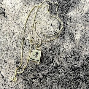 2002 Salt Lake Winter Olympics Sterling Silver Cheering Bell Necklace